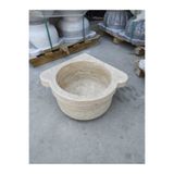SİPAHİMARBLE Traverten Düz Köşe Kurna