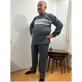 Şipka %100 Pamuklu Süprem Erkek Büyük Beden Pijama Takımı 835 - Füme - 3XL