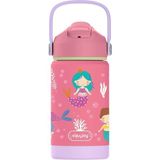 SipnJoy Flipsip Çocuk Su Termosu 360 ml Paslanmaz Çelik Koyu Pembe Ergonomik Tasarım