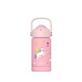 Sipnjoy Flipsip Golden Horn Çelik Çocuk Suluk Termos 360 Ml - Pembe