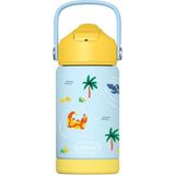 SipnJoy Flipsip Snappy Croc Çelik Çocuk Suluk Matara 360 ml - Açık Mavi - Standart