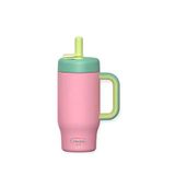 Sipnjoy HandleHug 550 ml Pudra Pembe Tumbler Pipetli Çocuk Termos
