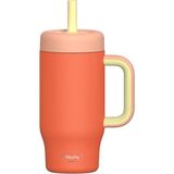 Sipnjoy HandleHug 550 ml Turuncu Tumbler Pipetli Çocuk Termos