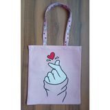 Şipşak Aşk Bez Plaj ve Omuz Çantası - 35X37 - Pembe
