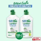 Sır Bio 2 Adet Bitkisel Özlü Bulaşık Makinesi Parlatıcı & Kurutucu 500 ml x 2 Vegan Doğal Ürün