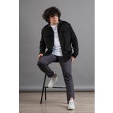 Sir Cepli Regular Fit Kışlık Astarsız Erkek Triko Ceket - 50 - Siyah