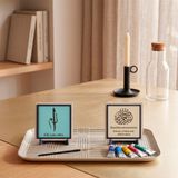 Sır Harfler ve Bismillah İşlemeli İkili Dekoratif Obje Set 10x10 cm | Elif Lam Mim yazıları, minimalist tarzıyla geleneksel sanatları modern ev dekorasyonuna zarifçe taşır.