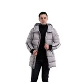 SİR REGULAR FİT KAPŞONLU ASTARLI UZUN KALIN ŞİŞME MONT GRİ 52