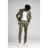 Sir Regular Fit Yarım Astarlı %100 Linen (Keten) Kumaş Takım Elbise - 54 / 6 - Yeşil