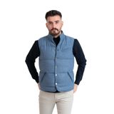 SİR SLİMFİT ÇITÇITLI ŞİŞME ERKEK YELEK MAVİ 56
