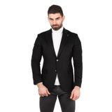 SİR YÜNLÜ MONO YAKA KAŞMİR ÇİFT YIRTMAÇ 6 DROP KIŞLIK ERKEK TEK CEKET SR67502 SİYAH 50-6 Drop