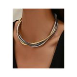 şira sirius Kadın Trend 3'Lü Örme Çok Renkli Choker Tasma Kolye