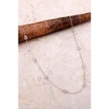 Sıra Taşlı 45 Cm Gümüş Zincir Kolye 7084