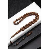 Sırçalı Kuka Ağacı Tesbih 6 X 10 Mm Beyzi Kesim - T-1829