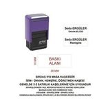 Sırdaş 910 Isim Ünvan Kaşesi Mor Renkli Makina 1 Adet 10 mm x 26 mm Ölçülerle Kullanıma Uygun