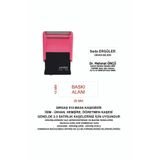 Sırdaş 910 Isim Ünvan Kaşesi - Neon Pembe Kaşe, Siyah Mürekkepli