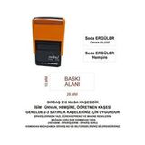 Sırdaş 910 İsim Ünvan Kaşesi Turuncu Renk 10x26 mm 2-3 Satırlık Kullanım İçin