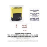 Sırdaş 911 İsim Ünvan Kaşesi Sarı Renk 41 mm Baskı Alanı ile 16 mm Yükseklik