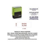 Sırdaş 911 Isim Ünvan Kaşesi Yeşil Renk 16x41 mm 1 Adet Kullanıma Uygun