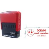 Sırdaş 911 Kişiye Özel Emojili Öğretmen Kaşesi Kırmızı 41x16 mm Ölçülerinde