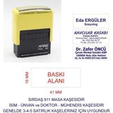 Sırdaş 911 Kişiye Özel Isim Makam ve Ünvan Kaşesi - Sarı Makina Mavi Mürekkep