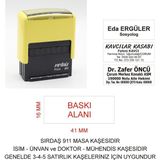 Sırdaş 911 Kişiye Özel Isim Makam ve Ünvan Kaşesi - Sarı Makina Siyah Mürekkep