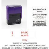 Sırdaş 911 Mor Isim Ünvan Kaşesi 41 mm Siyah Mürekkep ile Kullanıma Hazır