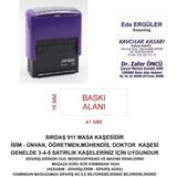 Sırdaş 911 Mor İsim Ünvan Kaşesi 41x16 mm 2-3-4-5 Satırlık Yazılar İçin Uygun