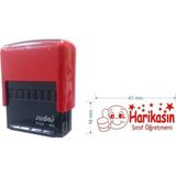 Sırdaş 911 Öğretmen Kaşesi Kırmızı Renk 41x16mm Ölçülerle Kolay Kullanım İçin Tasarlandı