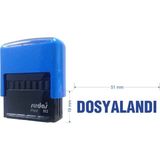Sırdaş 912 Kaşe Mavi makine Mavi Keçe "DOSYALANDI" yazısı ile beraber