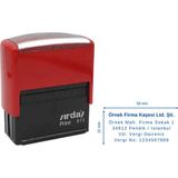 Sırdaş 913 Kişiye Özel Kaşe 58X22 mm - Kırmızı