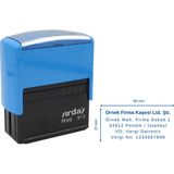 Sırdaş 913 Kişiye Özel Kaşe 58X22 mm - Mavi