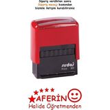 Sırdaş Aferin Kaşesi 911 Model Kırmızı Keçeli 38x12 mm Boyutunda Kullanıma Hazır