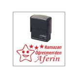 Sırdaş Aferin Öğretmen Kaşesi (Siyah Kasa-Kırmızı Mürekkep) (912 Model)