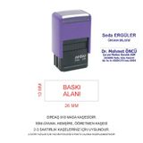 Sırdaş İsim Ünvan Kaşesi 910 Mor Makina Mavi Mürekkep