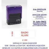 Sırdaş İsim Ünvan Kaşesi 910 Mor Makina - Siyah Mürekkep