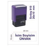 Sırdaş İsim Ünvan Kaşesi - Mavi Mürekkep 910