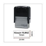 Sırdaş İsim Ünvan Kaşesi Yazılı 1 Adet 26x70 mm Siyah Renkli Kullanım İçin