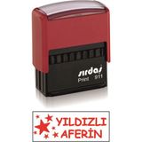 Sırdaş Öğretmen Kaşesi - Öğrenci Motivasyon Kaşesi - Yıldızlı Aferin 911-YILDIZLI