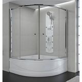Sırduş 110×110 Sır-lüks Oval Küvet Üstü Duşakabin Krom