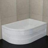 Sırduş 120X90X44 Asimetrik Sağ Mini Küvet, Beyaz - 90x120x45 cm