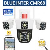 Sirenli 3 Kameralı 360° Güvenlik Kamerası Akıllı Takip & Gece Görüşü Uzaktan Izleme Cmr-68 - cmr68