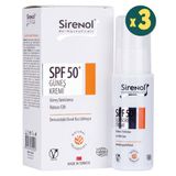 Sirenol Doğal Cadı Fındığı Spf50 3x60 ml Mineral Güneş Kremi