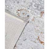 Siret Mavi Çerçeveli Modern Geometrik Etnik Desenli Boho Makinada Yıkanabilir Hafif Hav Toz Vermez Leke Tutmaz Kaymaz Taban Dijital Makine Baskı Halı Oturma Odası Salon Yolluk Koridor Mutfak Halısı