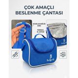 Sırımsı Backpack Folyolu Isı Yalıtımlı Lüx Günlük İlkokul Ortaokul Okul Gezi Beslenme Çantası Mavi - 1 Adet - Açık Mavi