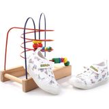 Şirin Bebe 3815 Ortopedik Taban Kız Çocuk Yazlık Keten Ayakkabı Beyaz 25