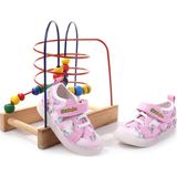 Şirin Bebe 3815 Ortopedik Taban Kız Çocuk Yazlık Keten Ayakkabı Pembe 23