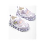 Şirin Bebe Şirinbebe Ortopedik Kız Bebek İlk Adım Spor Ayakkabı Lila Cırtlı Anorak Malzeme-3711 Lila