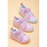 Şirin Bebe Şirinbebe Şiringenç Keten Pembe Kız İlkadım Bebek Çocuk Ayakkabısı-2896-pembe Pembe