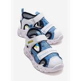 Şirin Bebe Unisex Çocuk Mavi-Beyaz Işıklı Anatomik Hafif Günlük Sandalet Bebe